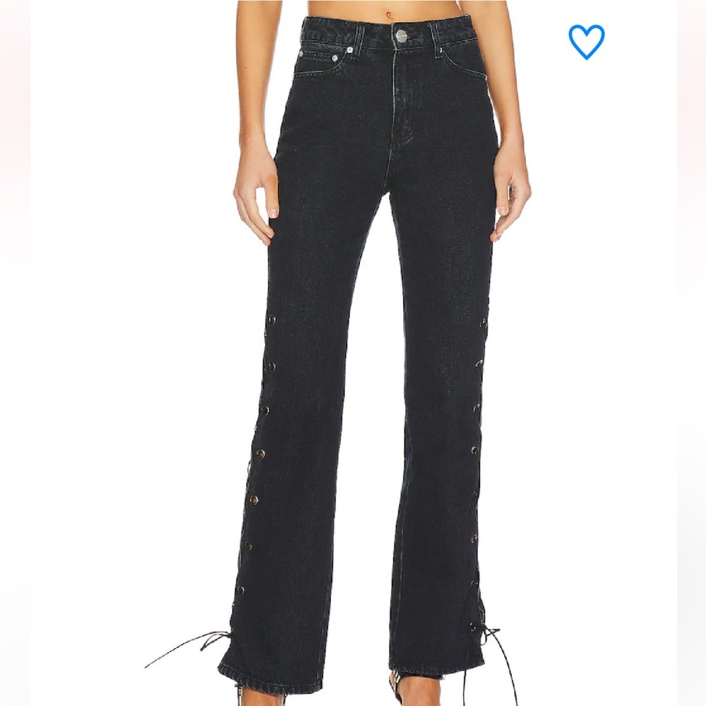 Superdown Jayda lace up jean